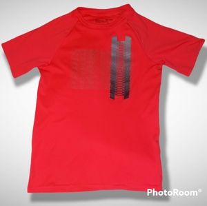 Boys Under Armour Beta Red Short Sleeve Loose Fit Tshirt